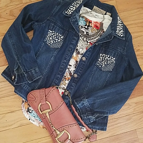 Life Style Jackets & Blazers - Embellished jean jacket!